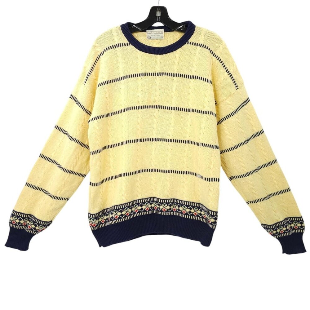 Lord Jeff Pullover Sweater Mens XL Grandpa Vintage 90s Crew Neck USA Made